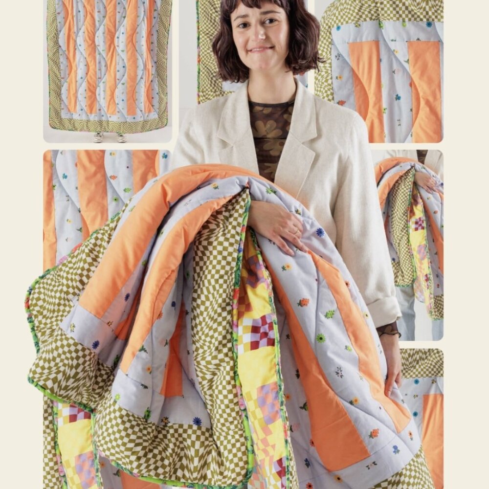 BAGGU DEADSTOCK QUILT THROW - Picture 2 of 4